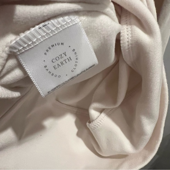 Cozy Earth Bamboo Pullover Crew Ultra Soft Ivory L - Picture 10 of 11